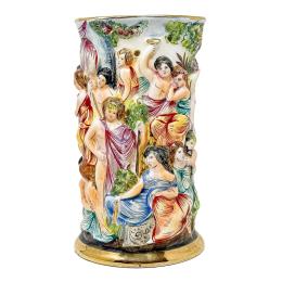 JARRÓN CAPODIMONTE MEDIADOS S.XX