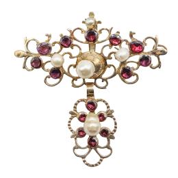 COLGANTE ITALIANO CON GRANATES DEL S.XVIII