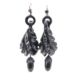 PENDIENTES LARGOS DE AZABACHE