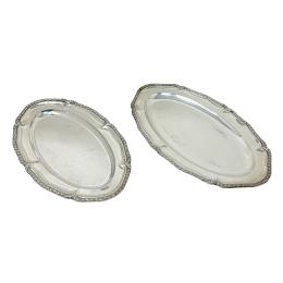 DOS BANDEJAS DE PLATA DEL PRIMER TERCIO DE SIGLO XX