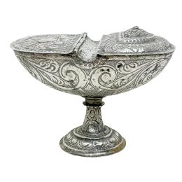 NAVETA DE PLATA ESPAÑOLA DEL SIGLO XVIII