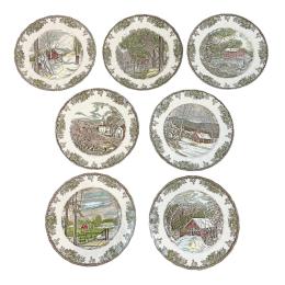 SIETE PLATOS DE LA MANUFACTURA JOHNSON BROS