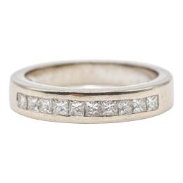 ANILLO MEDIA ALIANZA DIAMANTES PRINCESA