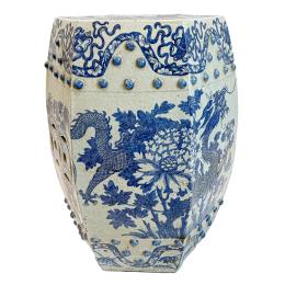 TABURETE DE PORCELANA CHINA DE MEDIADOS DE S. XX