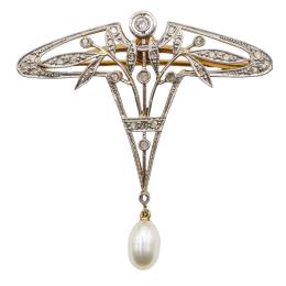 BROCHE COLGANTE ART NOUVEAU, DE PPS. DEL S.XX