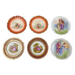 SEIS DE PLATOS DECORATIVOS SIGLO XX
