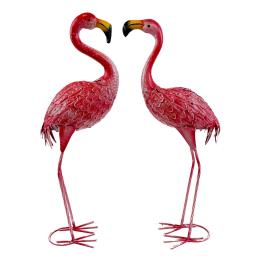 PAREJA DE FLAMENCOS DECORATIVOS