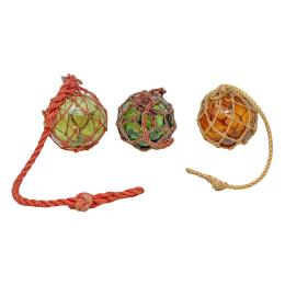 TRES BOYAS DE CRISTAL DE MEDIADO S.XX