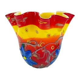 JARRÓN CENTRO DE MESA EN CRISTAL DE MURANO