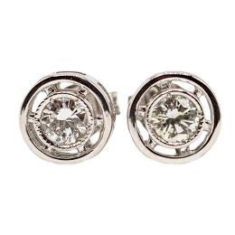 PENDIENTES SOLITARIO CON BRILLANTES