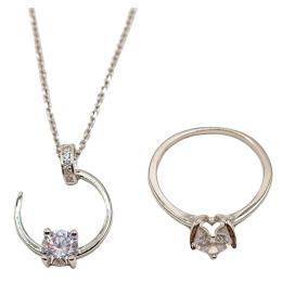 COLGANTE Y ANILLO CON CIRCONITAS