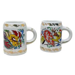 PAREJA DE JARRAS DE CERÁMICA ESMALTADA CIRERA