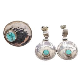 CONJUNTO DE PLATA CON TURQUENITA