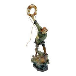 FIGURA EN ESTUCO POLICROMADO DE PRINCIPIOS DE S. XX
