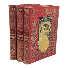 TRES TOMOS DE LA ILUSTRACIÓN ARTÍSTICA