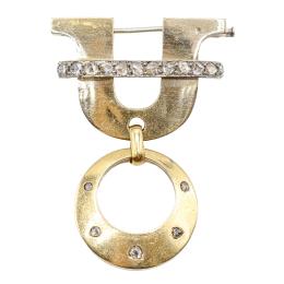 BROCHE CON DIAMANTES DE LOS AÑOS 40