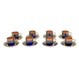 JUEGO OCHO TAZAS DE CAFÉ PORCELANA LIMOGES