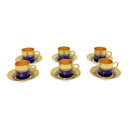 JUEGO DE SEIS TAZAS DE CAFÉ PORCELANA DE LIMOGES