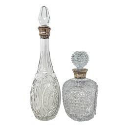 DOS BOTELLAS LICORERAS DE LOS AÑOS 40