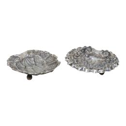 PAREJA DE CONCHAS DE PLATA DE MEDIADOS DE S. XX