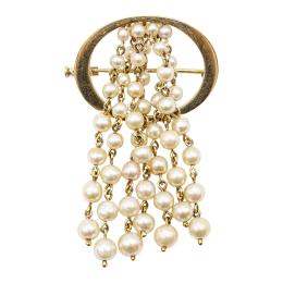 BROCHE CON PERLAS DE LOS AÑOS 70
