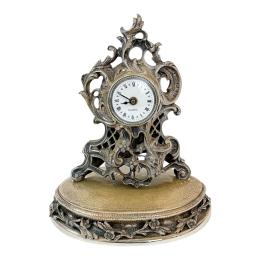 RELOJ DE SOBREMESA EN PLATA DE LOS AÑOS 70
