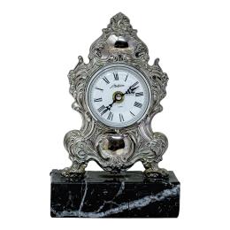 PEQUEÑO RELOJ DE SOBREMESA EN PLATA DE LOS AÑOS 70