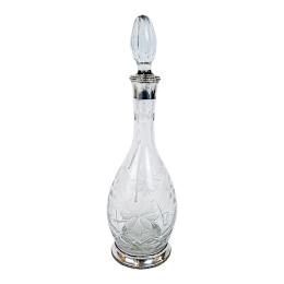 BOTELLA LICORERA EN CRISTAL TALLADO DEL ÚLTIMO TERCIO S. XX
