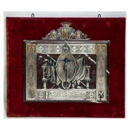 PLACA CONMEMORATIVA DE PLATA CIRCA 1887