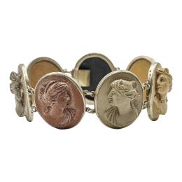 PULSERA ITALIANA CON CAMAFEOS DEL S.XIX