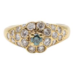 ANILLO CON DIAMANTE FANCY AZUL