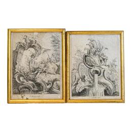 PAREJA DE GRABADOS FRANCESES CIRCA 1800