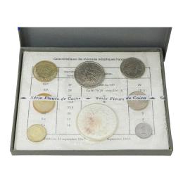 OCHO MONEDAS FRANCESAS DE 1973