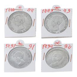 CUATRO DUROS DE PLATA DE ALFONSO XIII