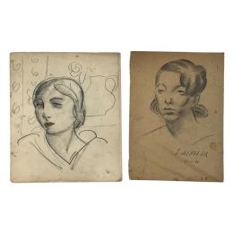 DOS DIBUJOS ANÓNIMOS DE LOS AÑOS 20