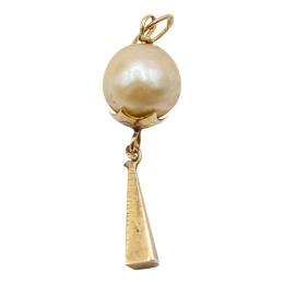 COLGANTE DE ORO CON PERLA, AÑOS 60