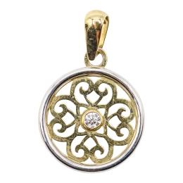 COLGANTE ROSETÓN CON CIRCONITA