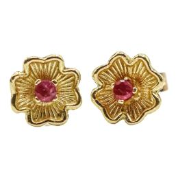 PENDIENTES FLOR CON RUBÍ