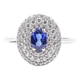 ANILLO ROSETÓN CON ZAFIRO