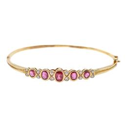 PULSERA ESCLAVA CON RUBÍES Y BRILLANTES