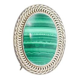 BROCHE CON MALAQUITA