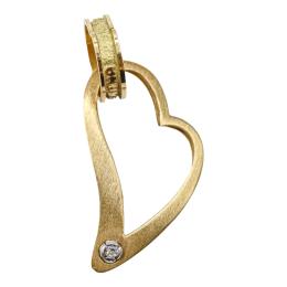 COLGANTE CORAZÓN CON BRILLANTE