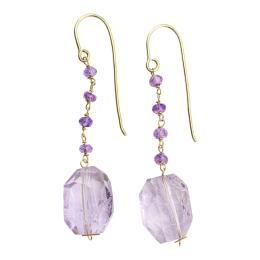 PENDIENTES LARGOS CON AMATISTAS