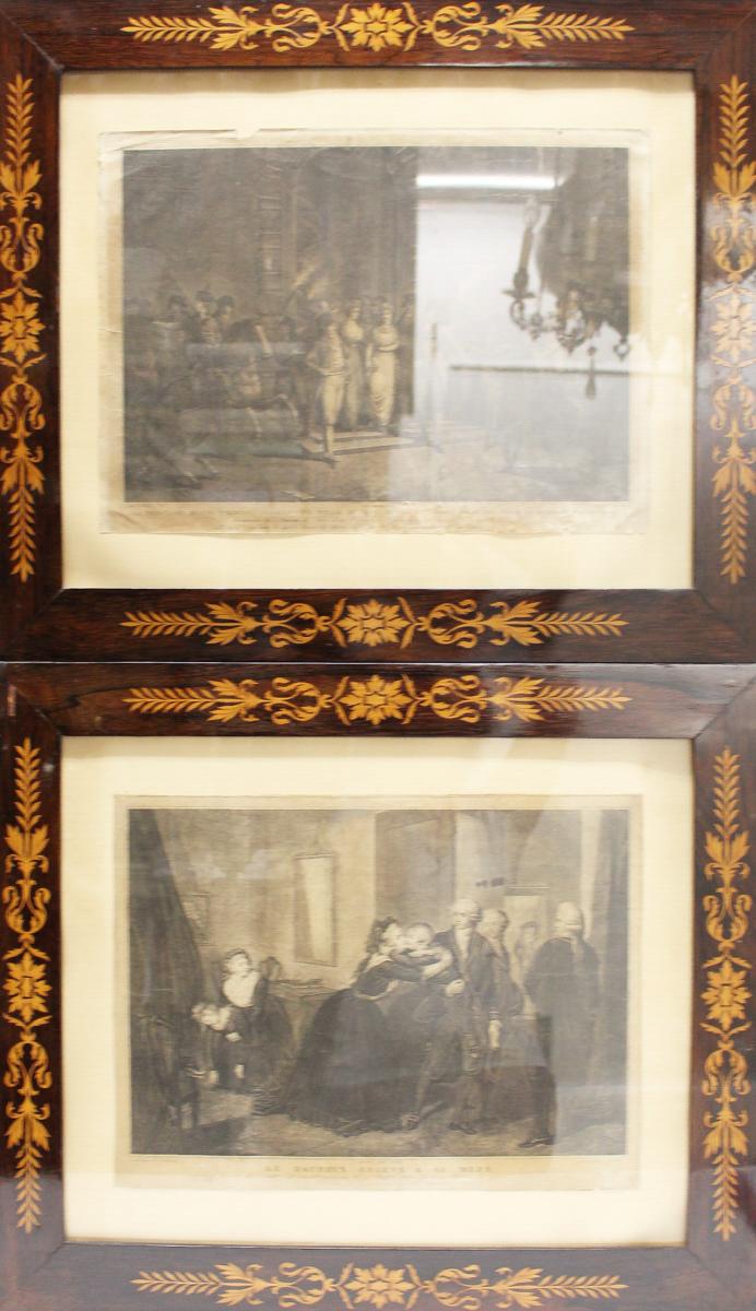 PAREJA DE GRABADOS FRANCESES DEL SIGLO XIX