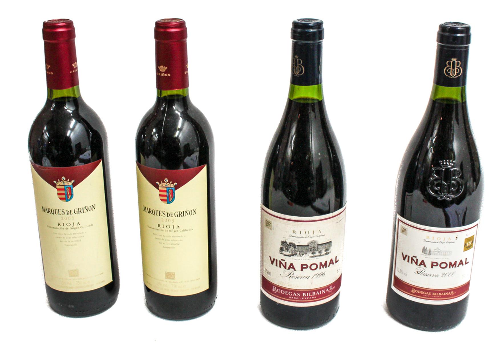 CUATRO BOTELLAS DE RIOJA