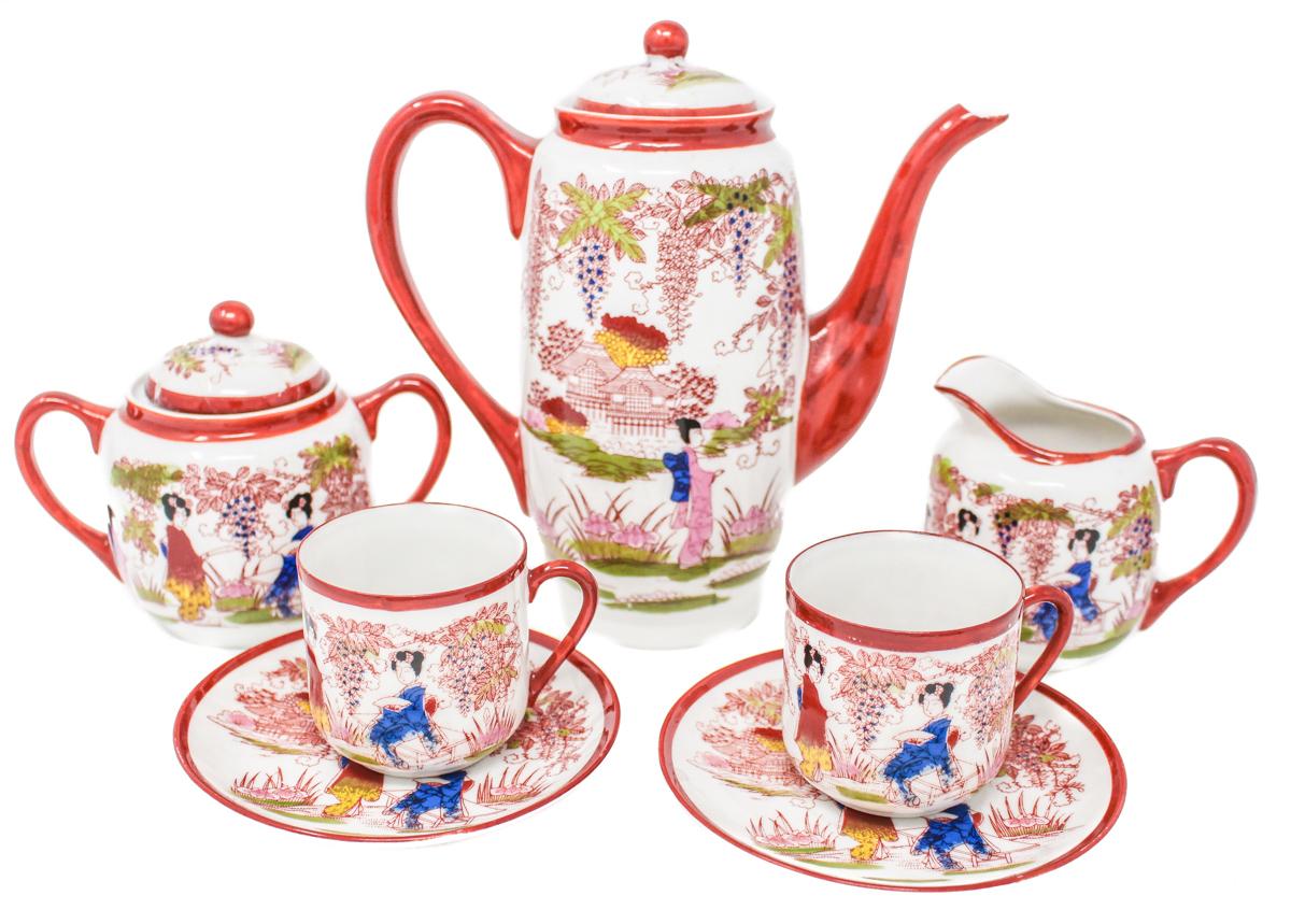 JUEGO DE CAFÉ EN PORCELANA JAPONESA