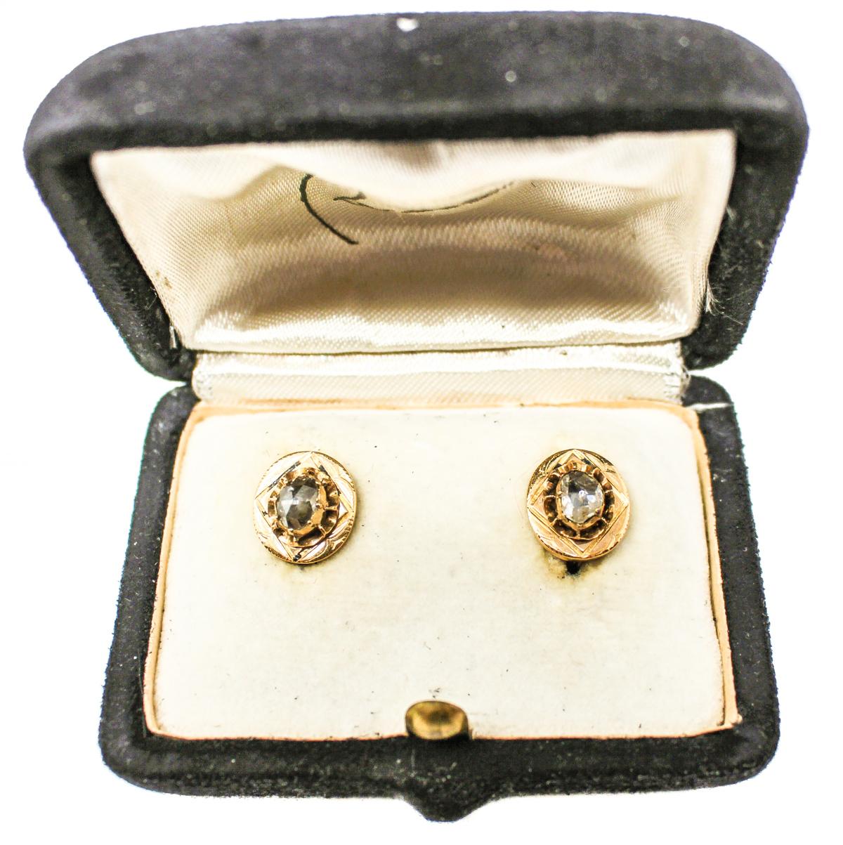 PENDIENTES CON DIAMANTES DEL S.XIX