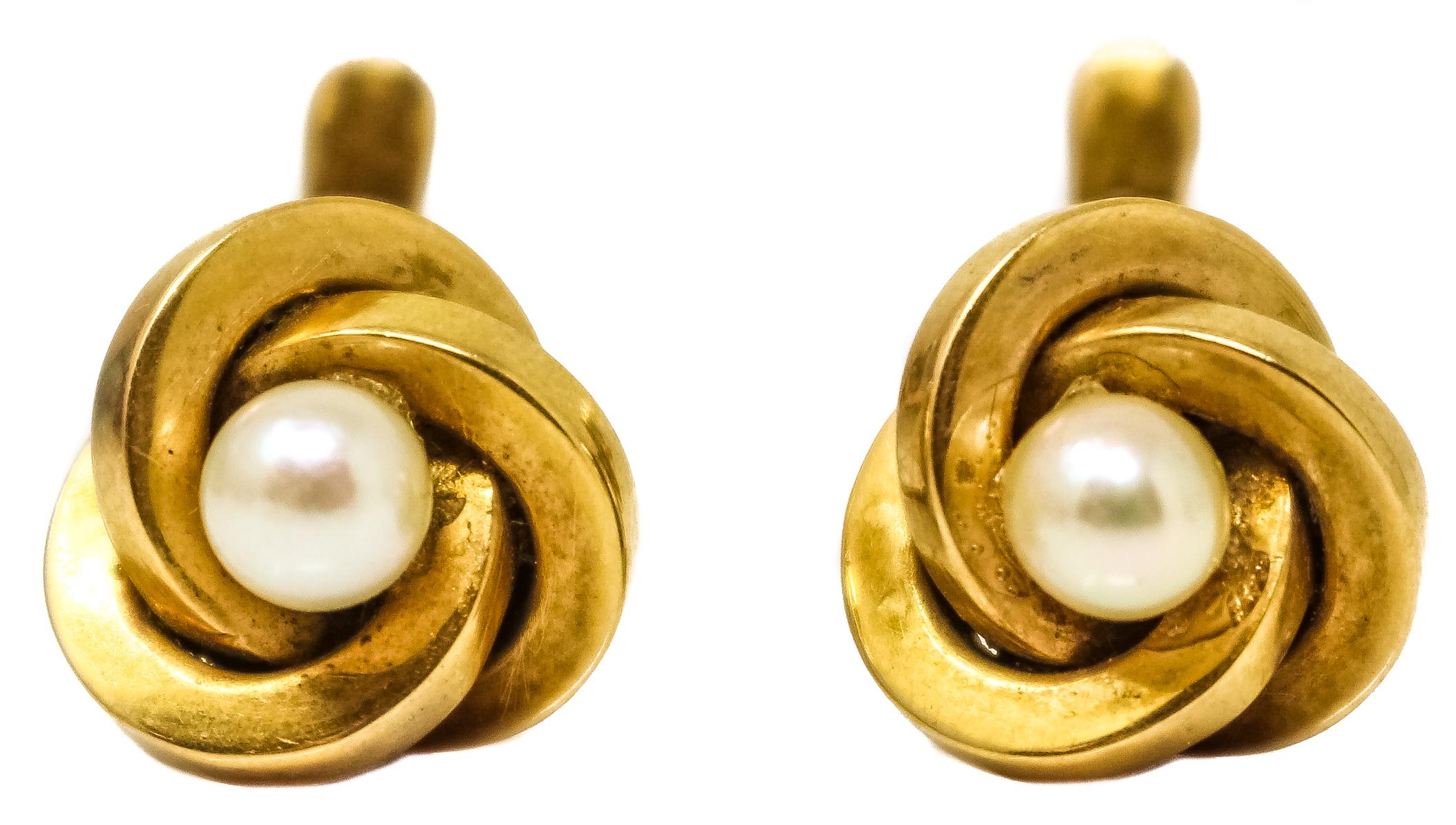 PENDIENTES NUDO CON PERLAS