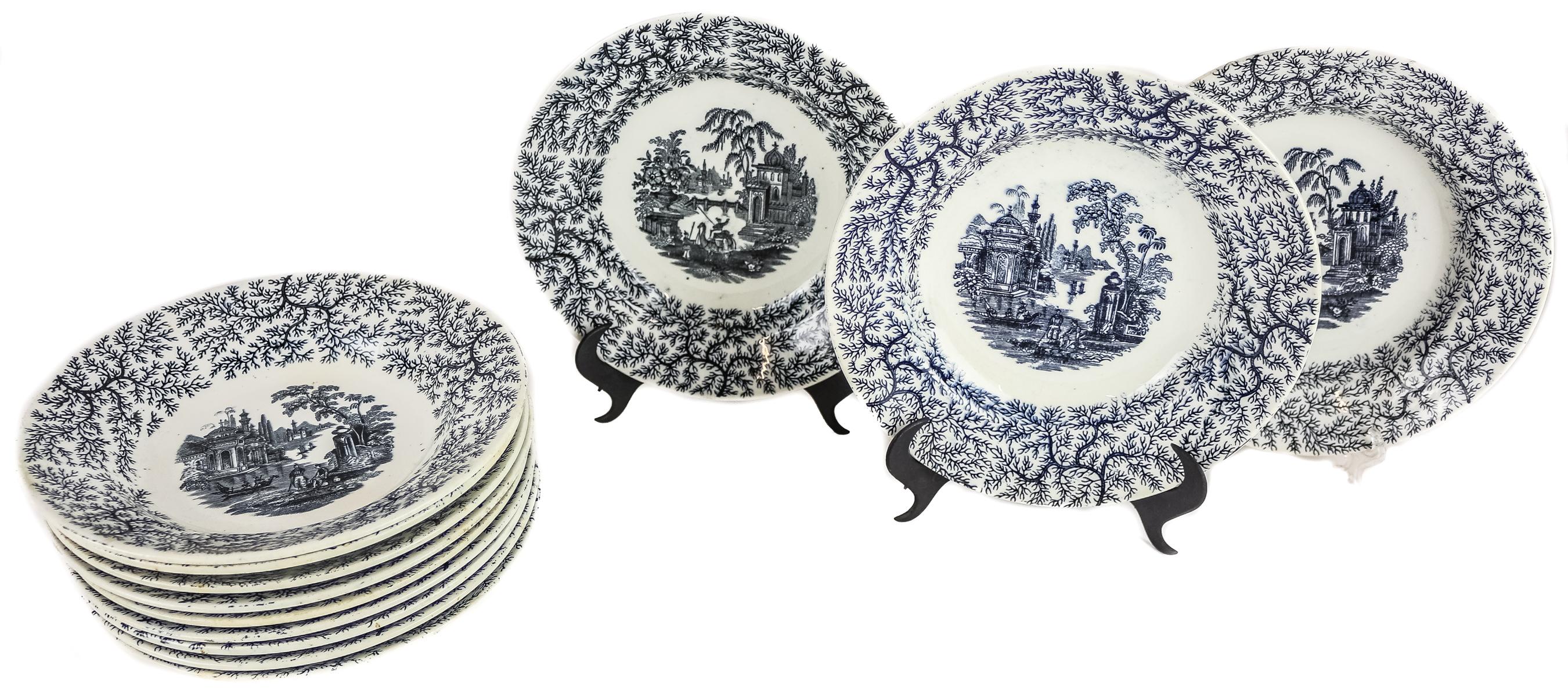 CONJUNTO DE 12 PLATOS SOPEROS EN LOZA "PICKMAN"