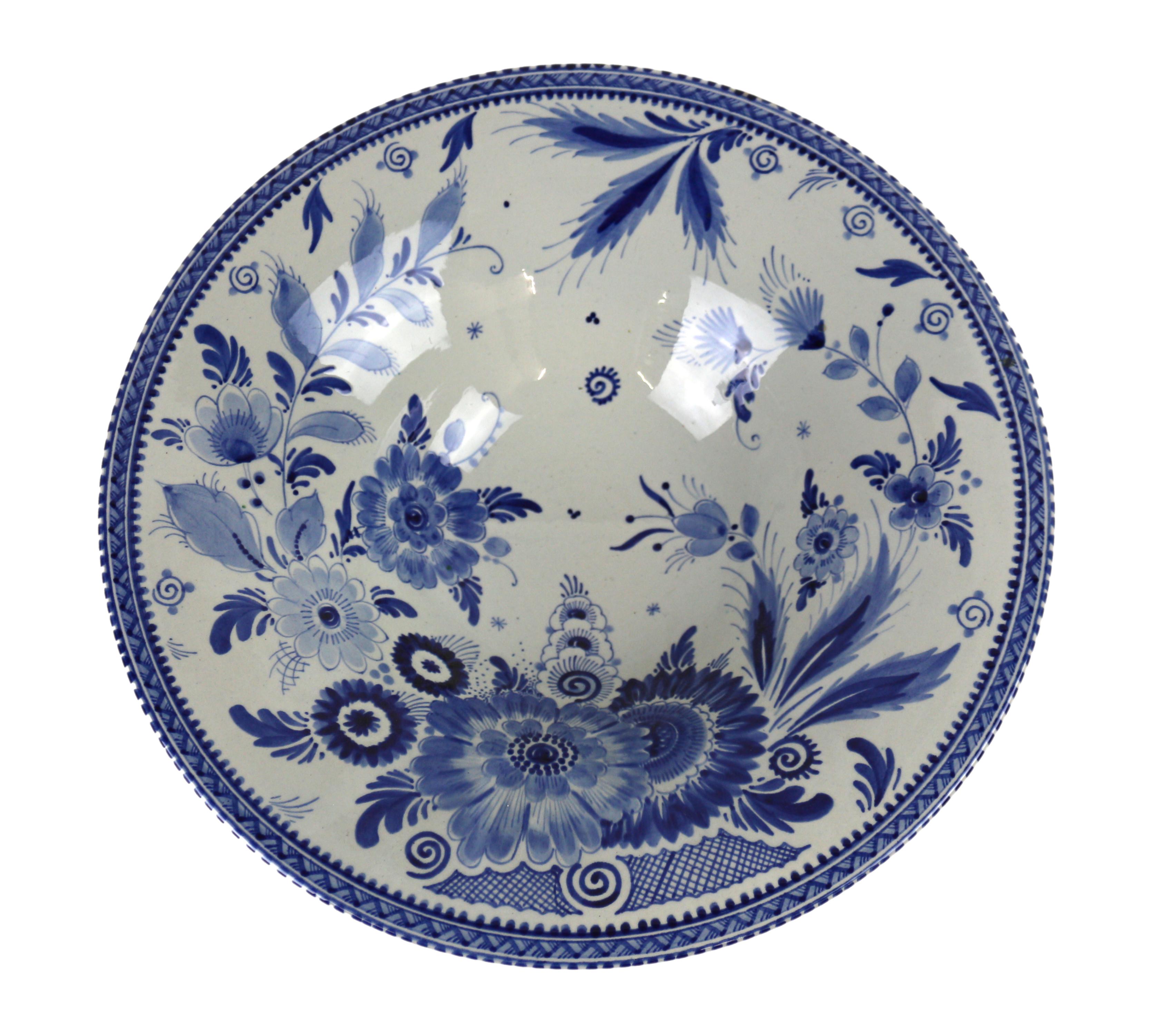 PLATO DE PORCELANA HOLANDESA DE DELF DE MEDIADOS DEL S.XX